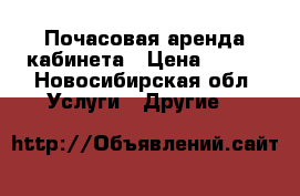 Почасовая аренда кабинета › Цена ­ 100 - Новосибирская обл. Услуги » Другие   